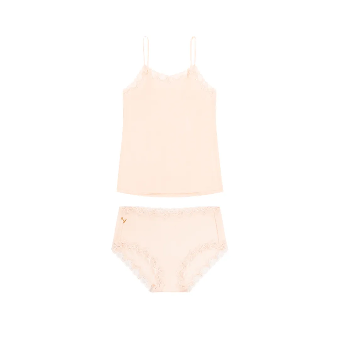Soft Silk Underwear and Cami Set