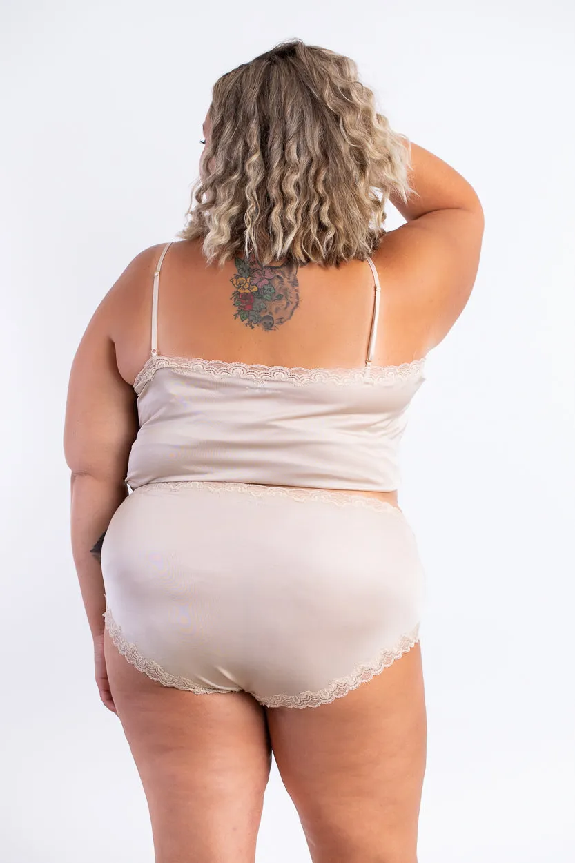 Soft Silk Underwear and Cami Set