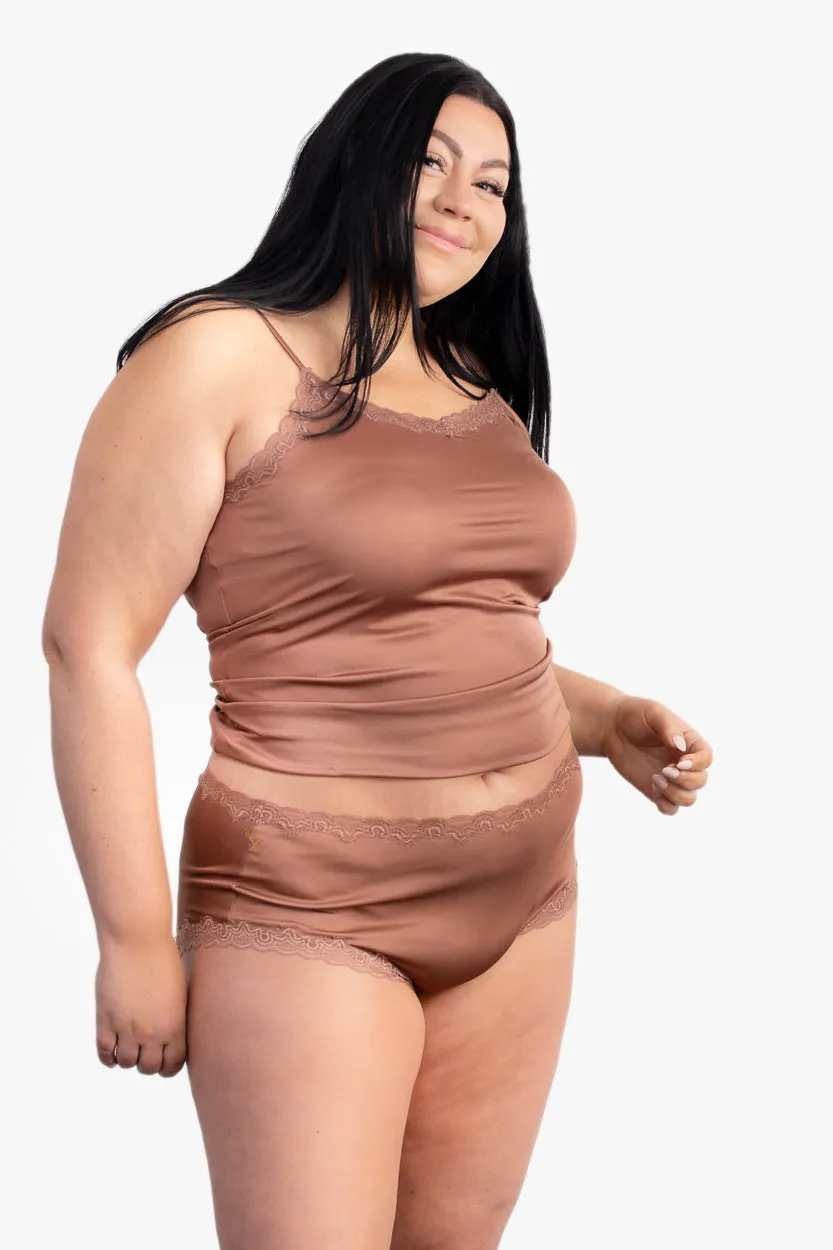 Soft Silk Underwear and Cami Set