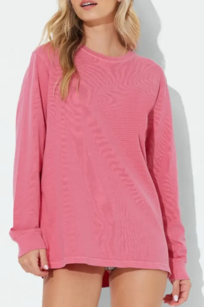 Solid Knit Crew Sweatshirt