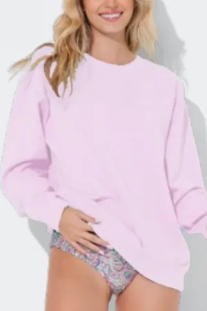 Solid Knit Crew Sweatshirt
