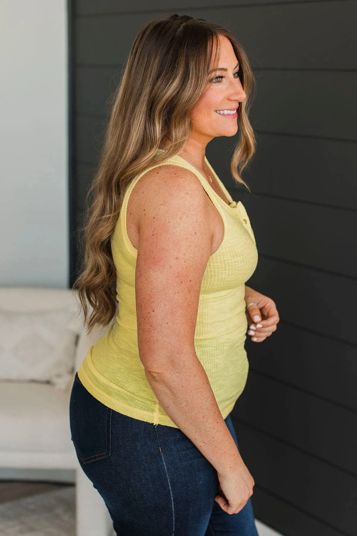 Something For Everyone Tank Top- Yellow