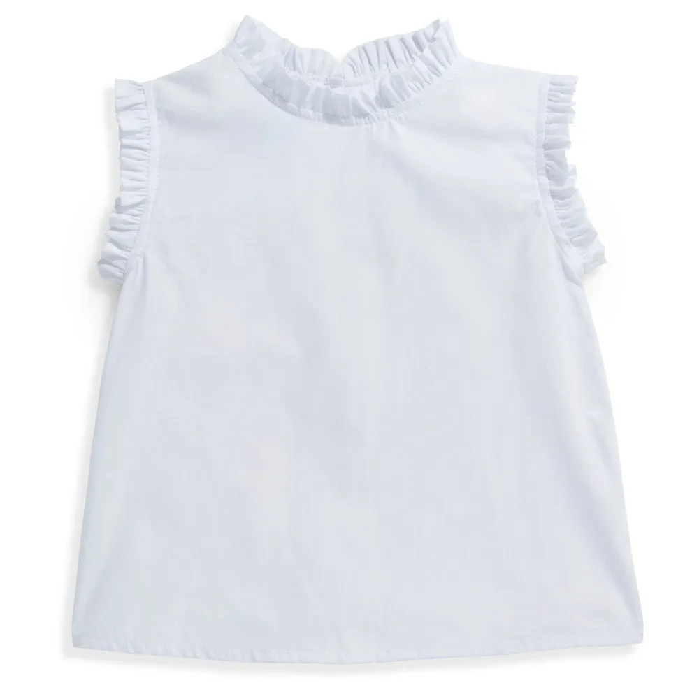 Sonja Blouse -- White Poplin