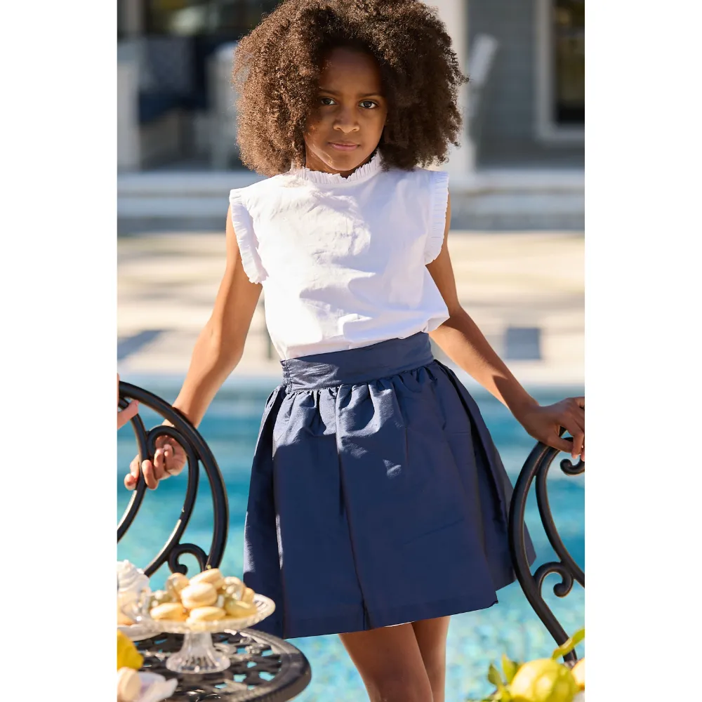 Sonja Blouse -- White Poplin