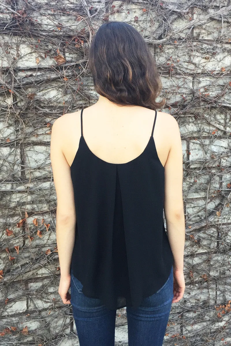 Spaghetti Strap Pleated Tank Top