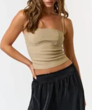 Spaghetti Strap Square Neck Top