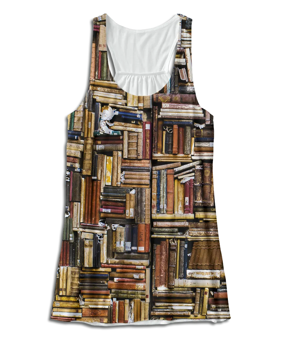 Stacks Of Books Racerback Tank Top