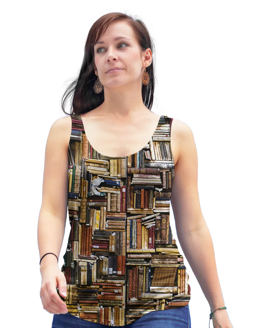 Stacks Of Books Racerback Tank Top