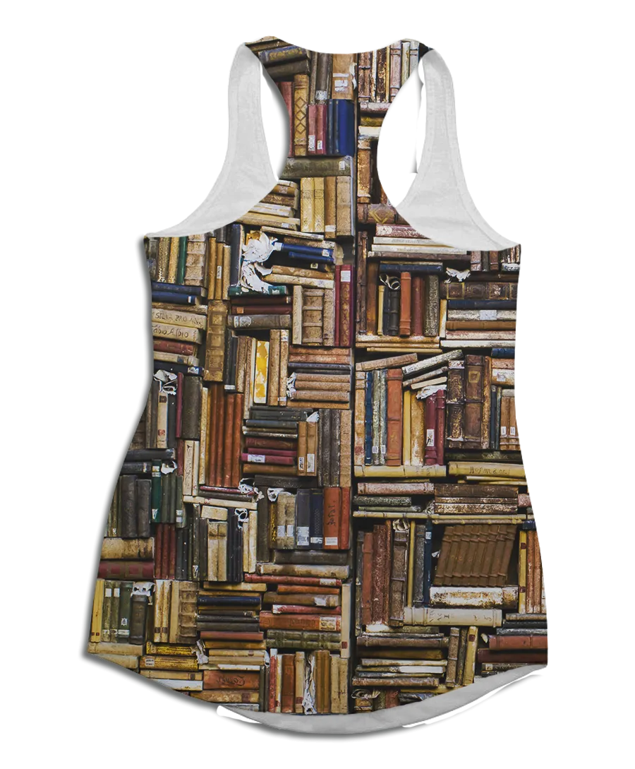 Stacks Of Books Racerback Tank Top