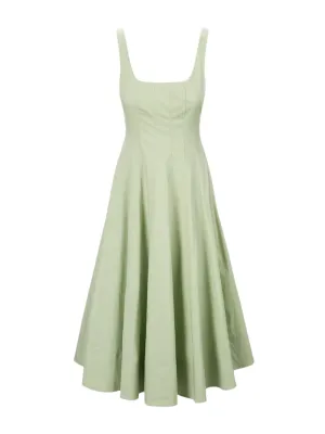 Staud Wells Dress in Pale Jade