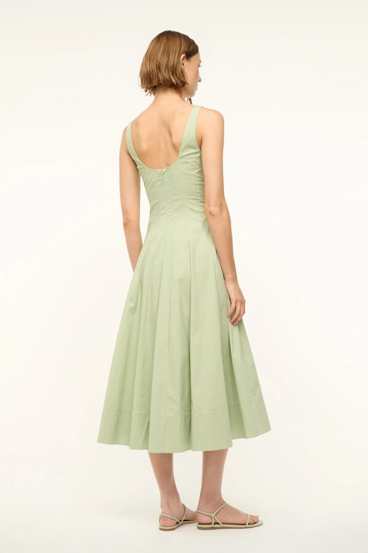 Staud Wells Dress in Pale Jade