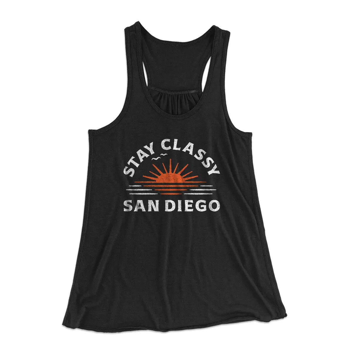 Stay Classy San Diego Women's Flowey Racerback Tank Top
