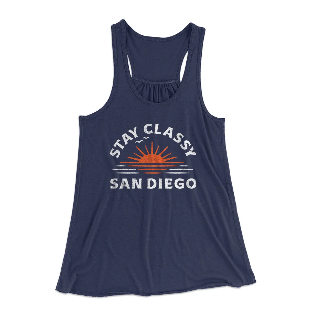 Stay Classy San Diego Women's Flowey Racerback Tank Top