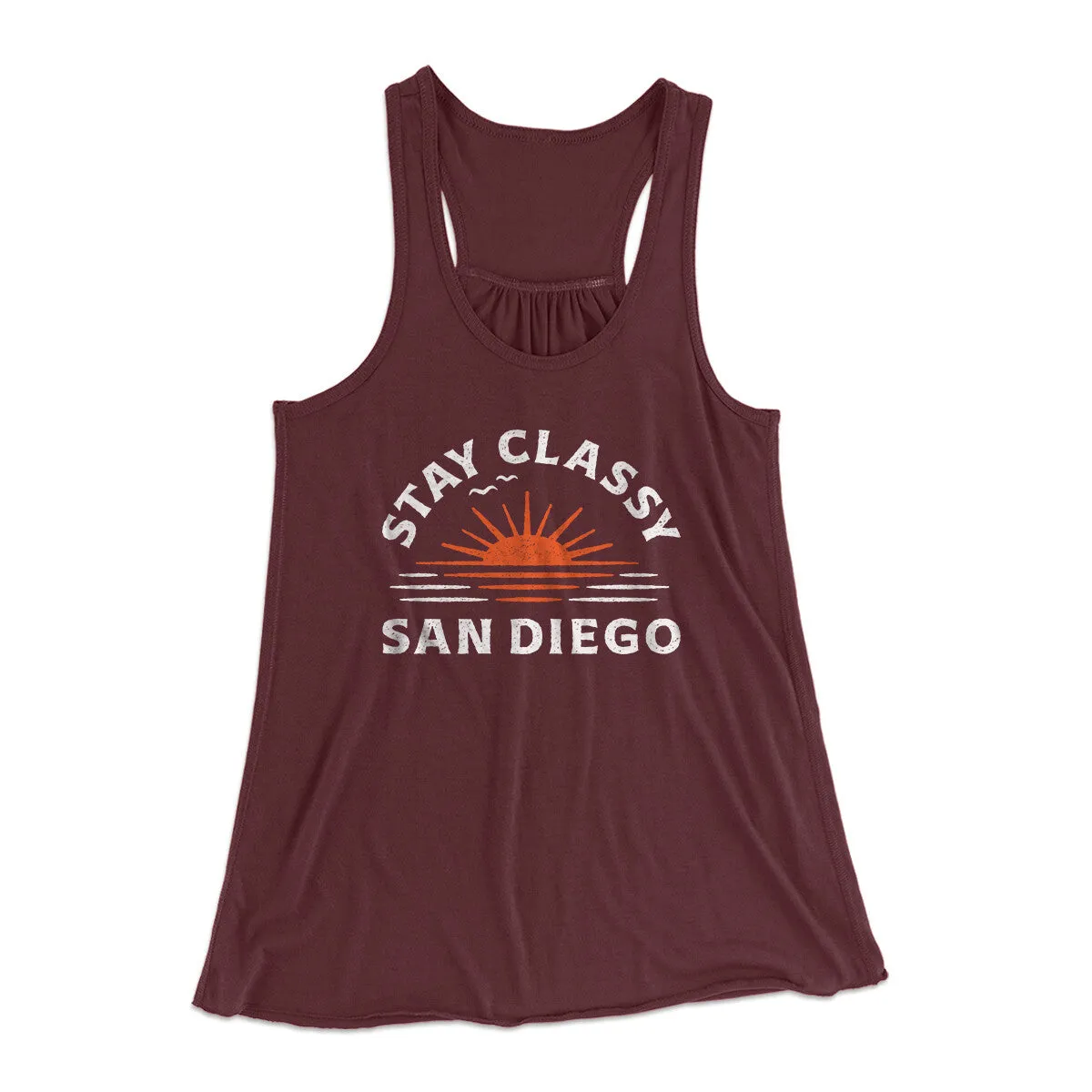 Stay Classy San Diego Women's Flowey Racerback Tank Top