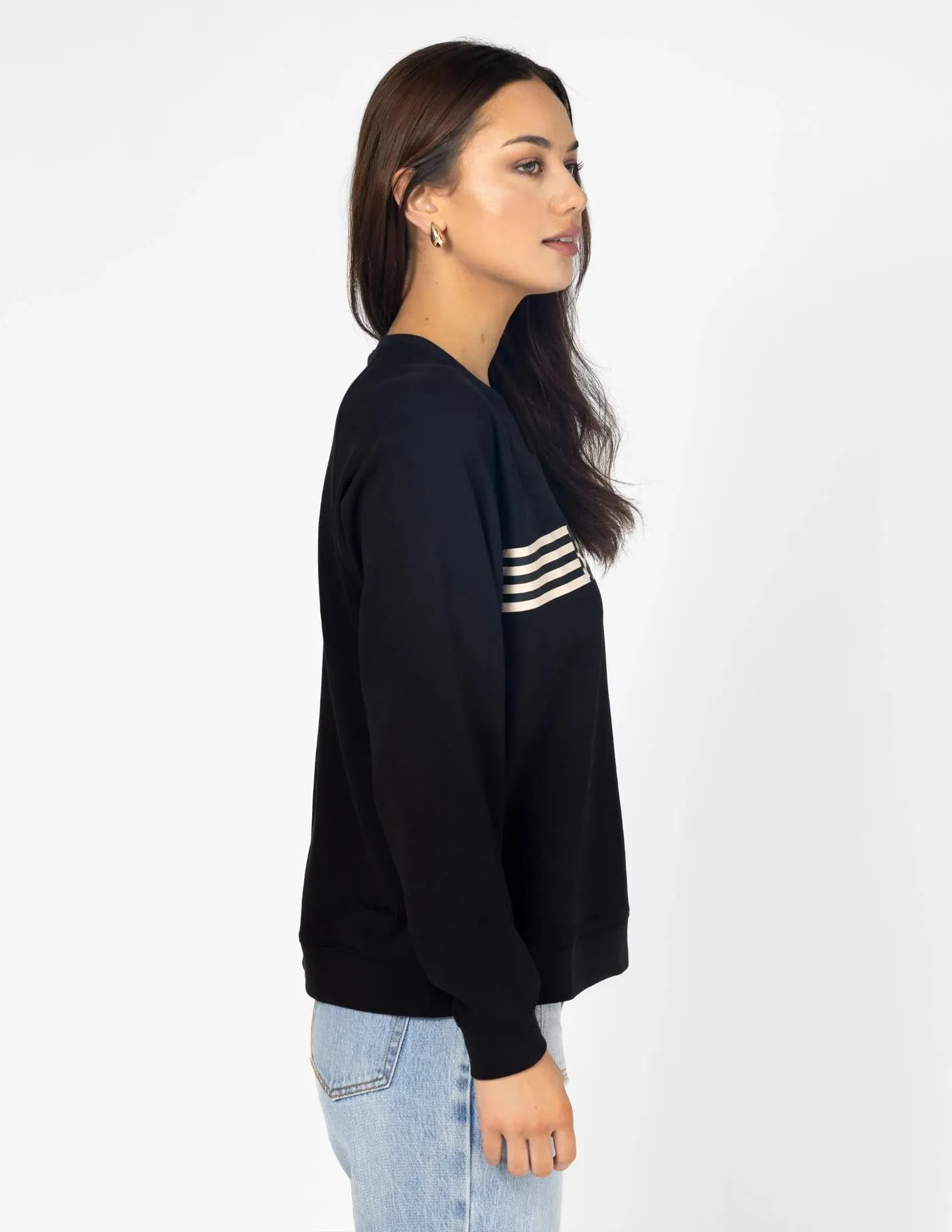Stella   Gemma - Everyday Sweater Black Leopard Cross