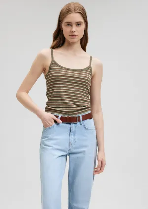 Stiped Spaghetti Strap Tank Top