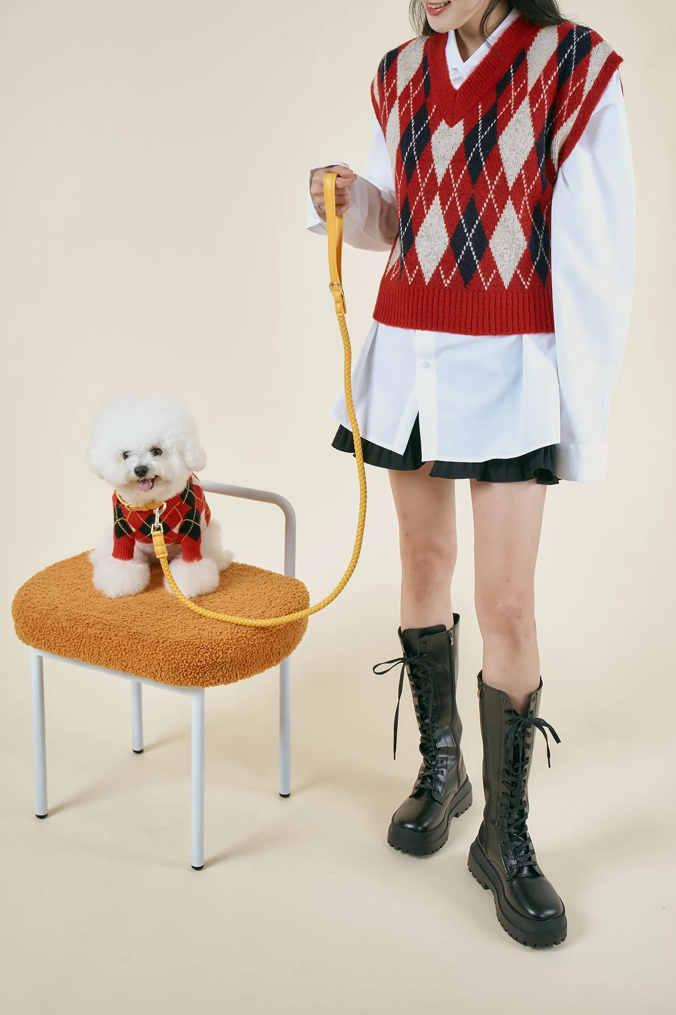 [STORETS X COSONNE] Argyle Knitted Vest