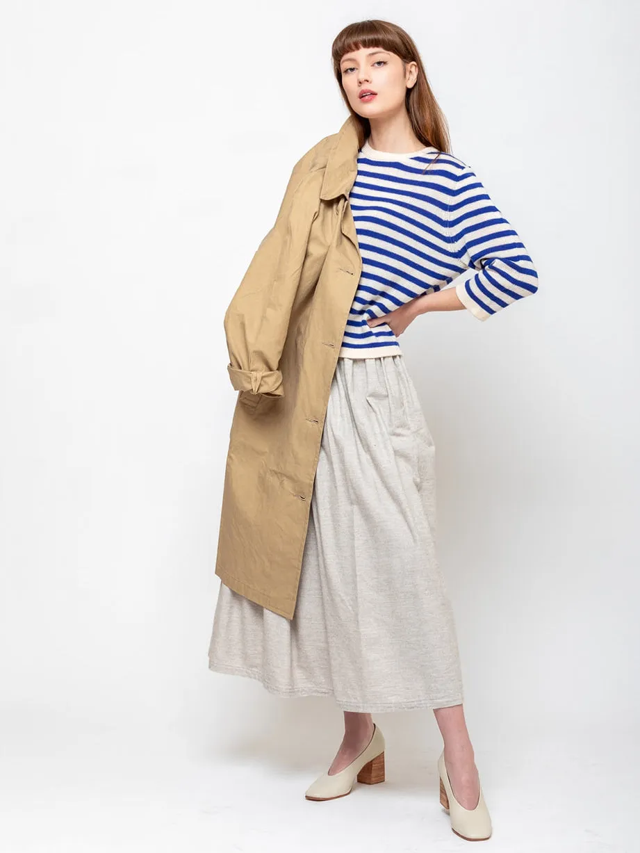 Stripe Round Neck Sweater - Oat/Night