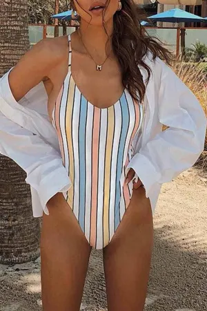 Striped Bikini Swimsuit