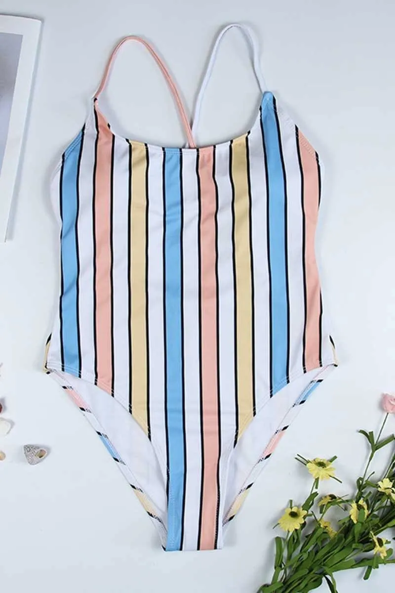 Striped Bikini Swimsuit