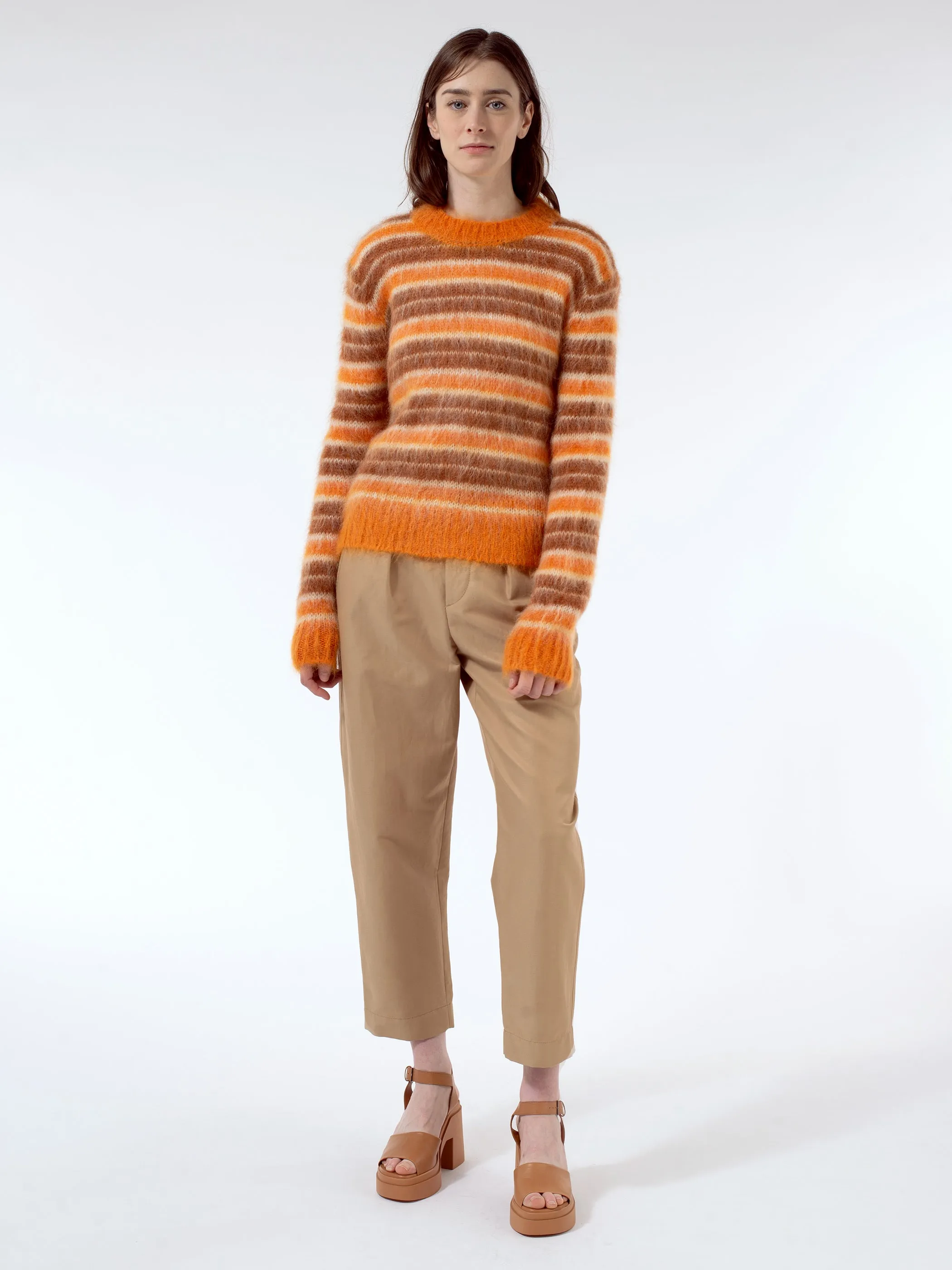 Striped Mohair And Wool Sweater