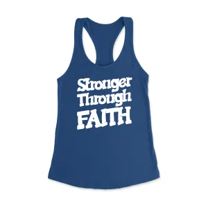 Stronger Through Faith Racerback Tank Top