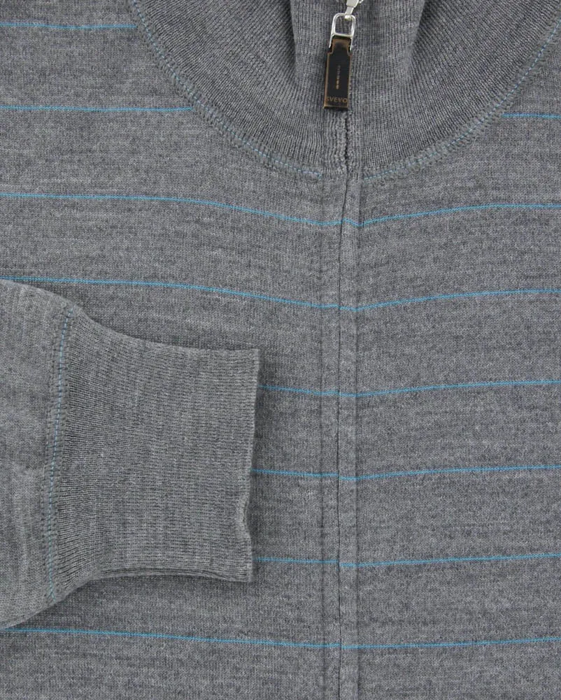 Svevo Parma Gray Wool Sweater - Size: Medium US / 50 EU