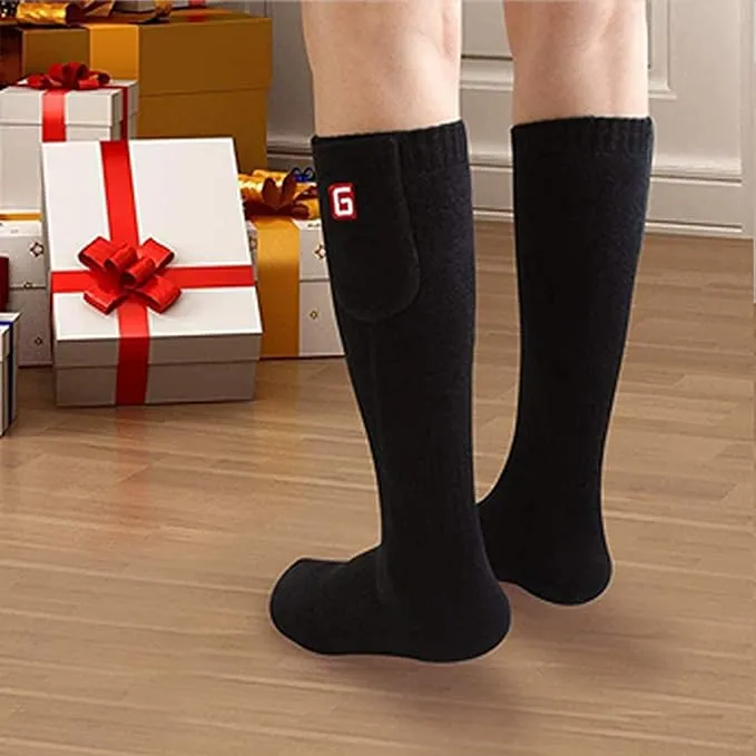 SVPRO Rechargeable Heating Socks Battery Operated Socks Heated for Women Men,Electric Heated Socks with 3 Heating Settings Outdoor Riding Camping Hiking Skiing Motorcycle Winter Electric Warm Socks