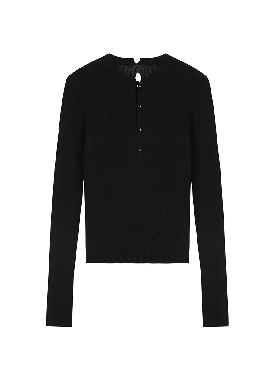 Sweater / JNBY Back Hollowed Out Design Sweater