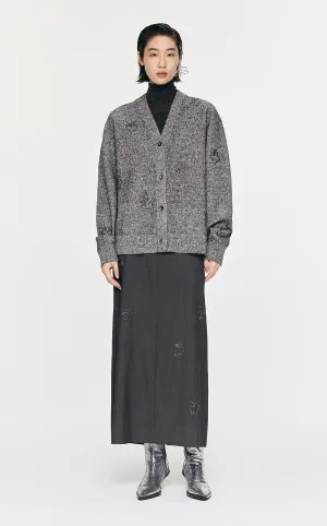 Sweater / JNBY  Butterfly-embellished Mid-length Cardigan