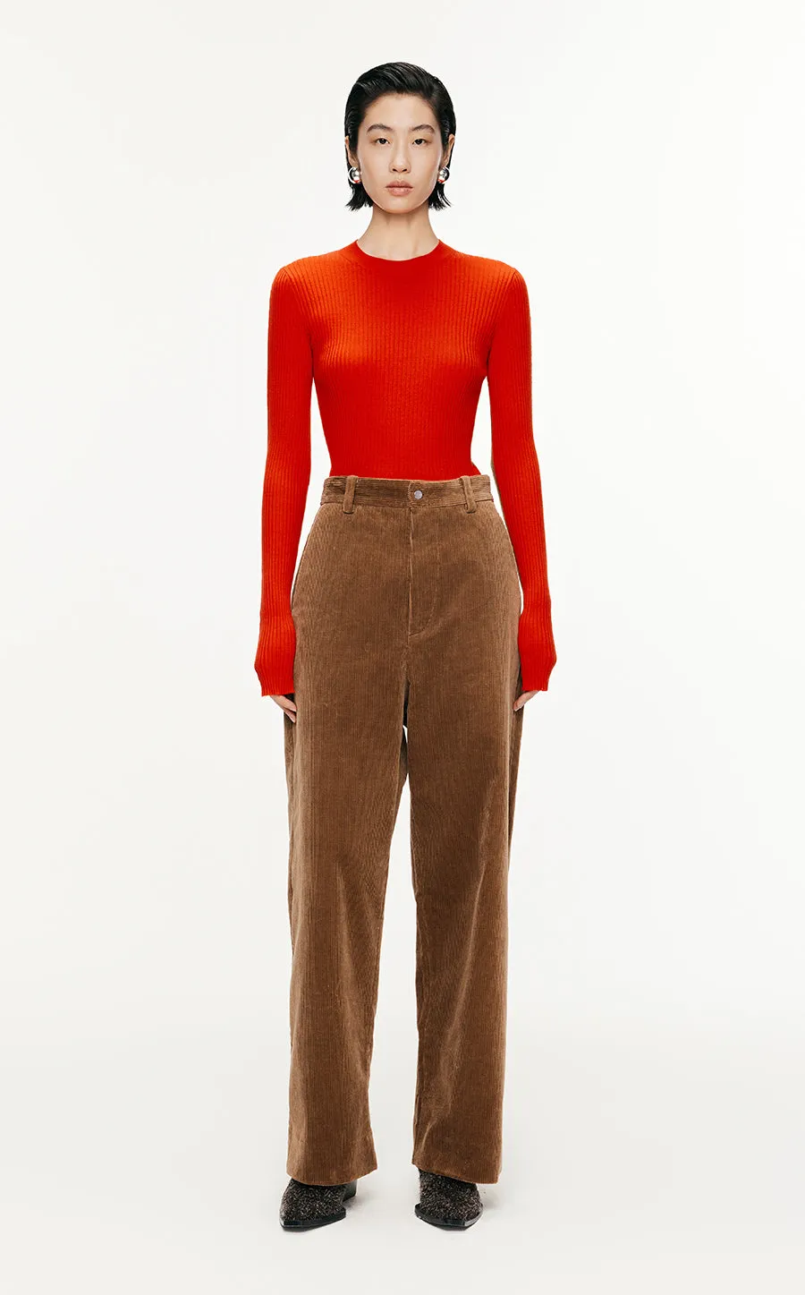 Sweater / JNBY Slim-Fit Color-Block Wool Sweater