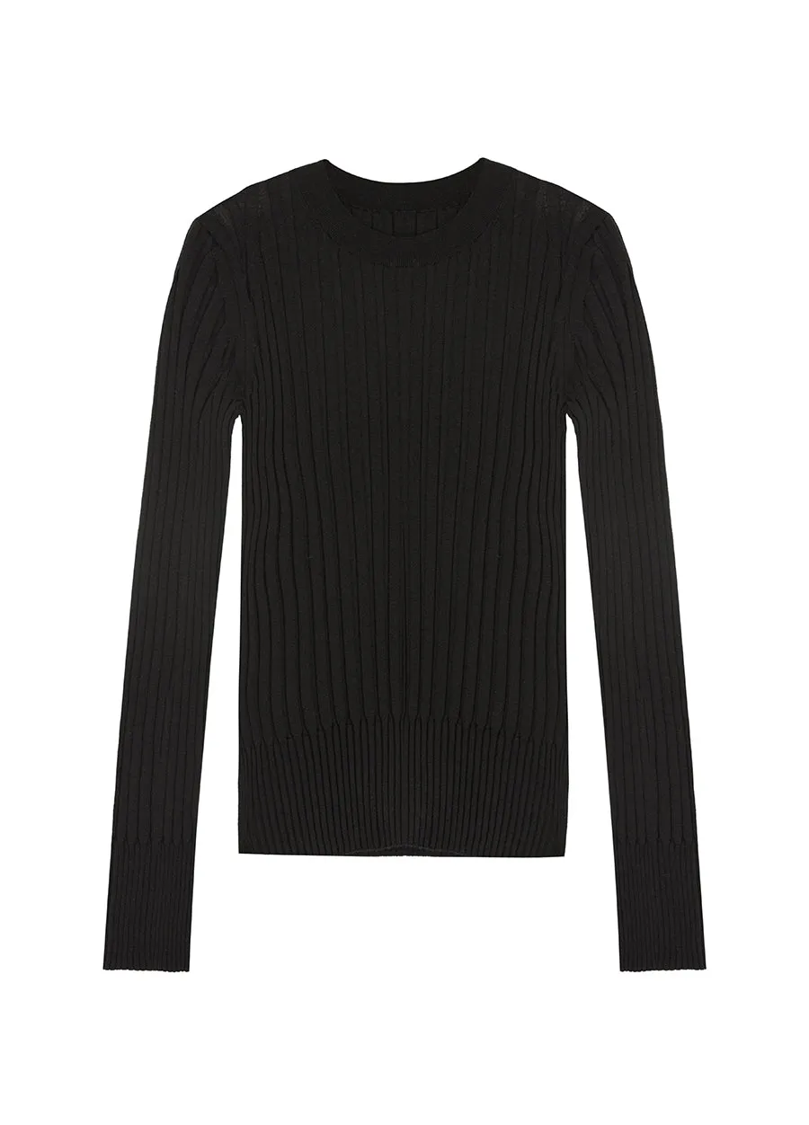 Sweater / JNBY Slim Fit Crewneck Wool Pullover Sweater