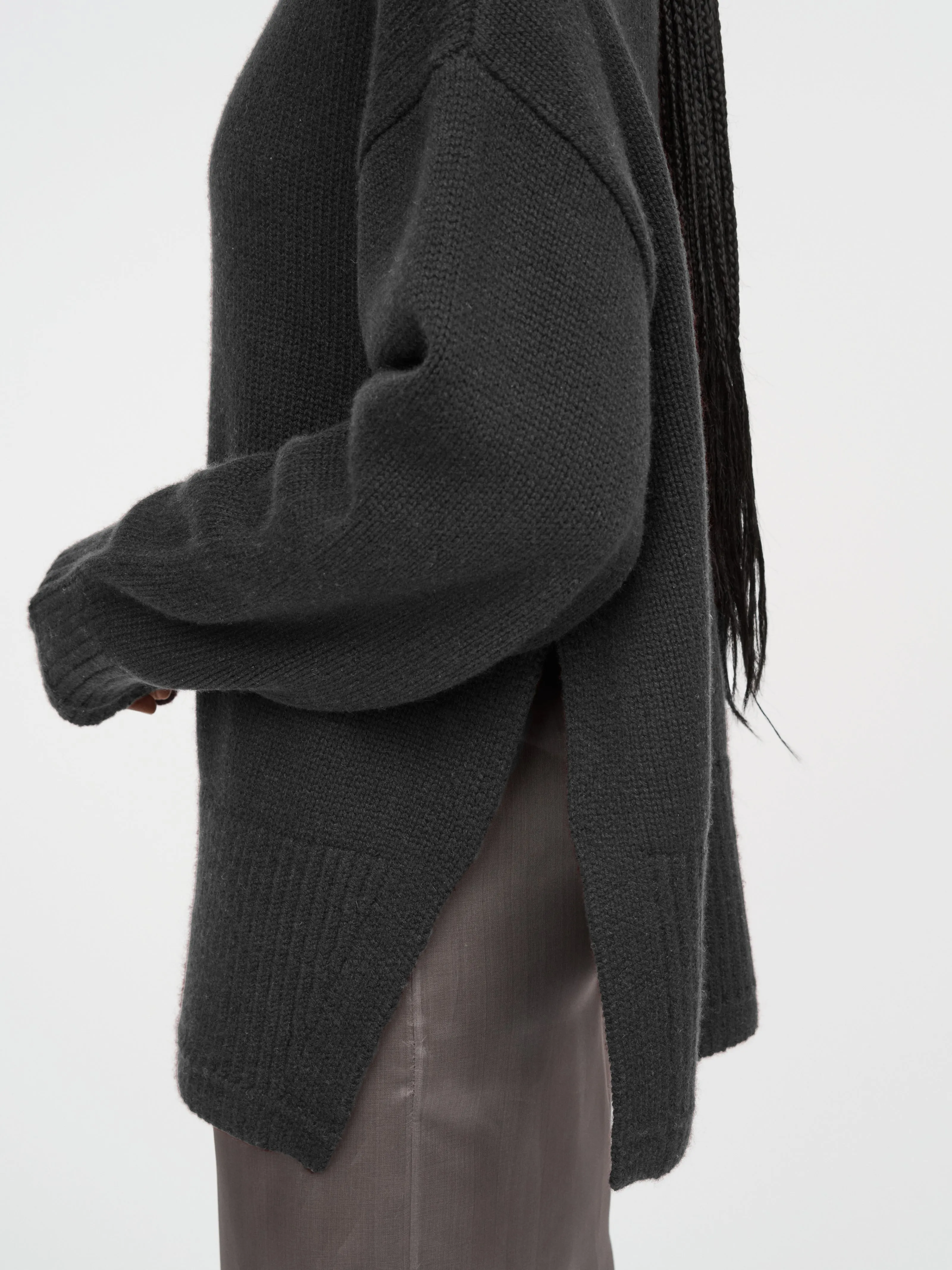 Swing Mock Neck in Charcoal