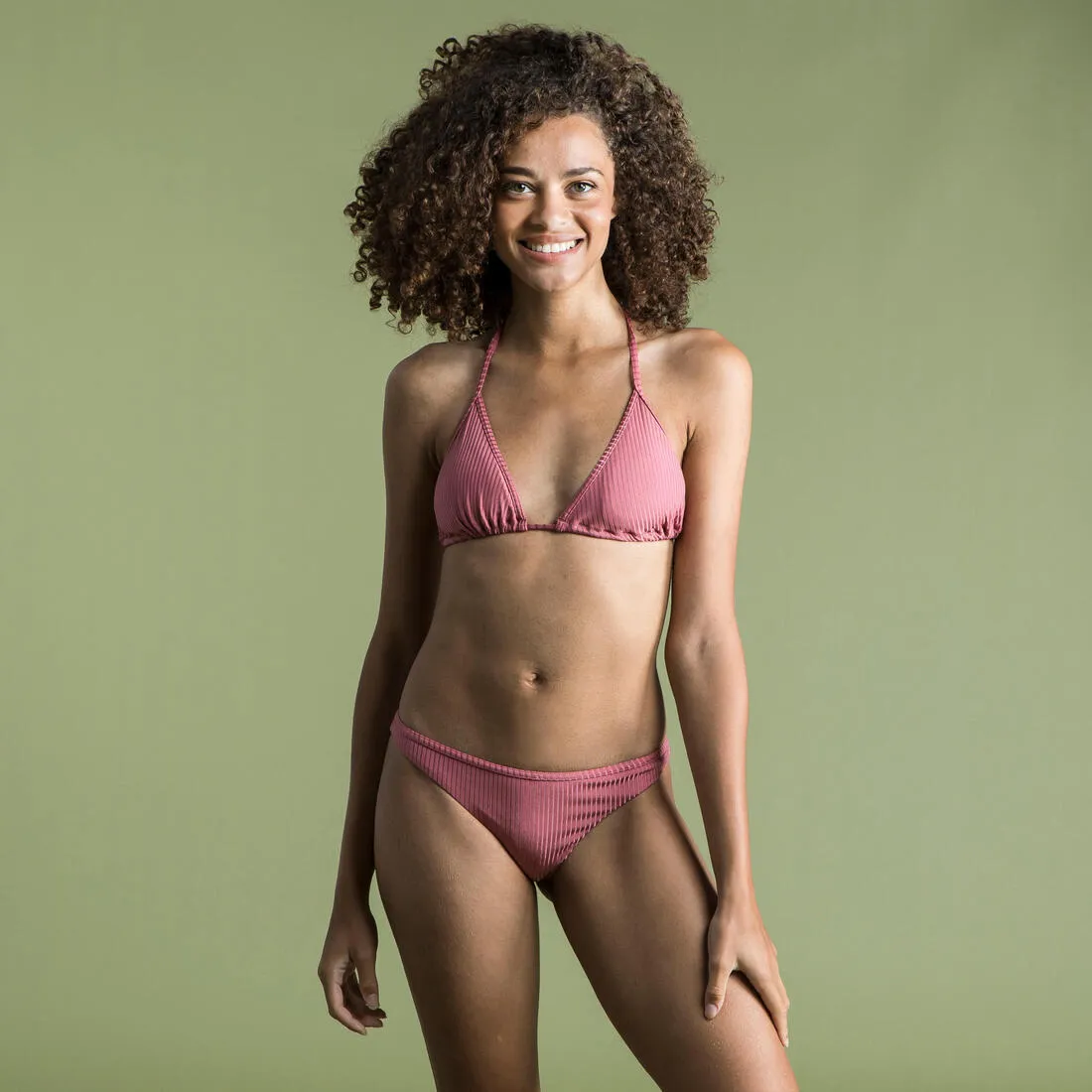 Tanga Briefs with Very High Leg Lulu - Ribbed Plain
