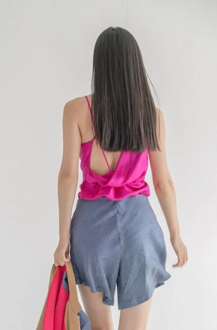 THALIA Silk Magenta Camisole