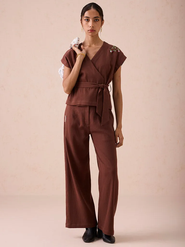 The Berry Bright Wrap Top