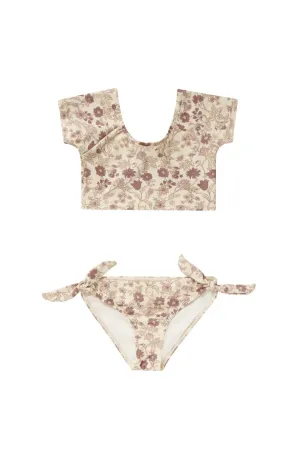 The Cropped Rashguard Swimsuit by Rylee   Cru - Bloom - KIDS