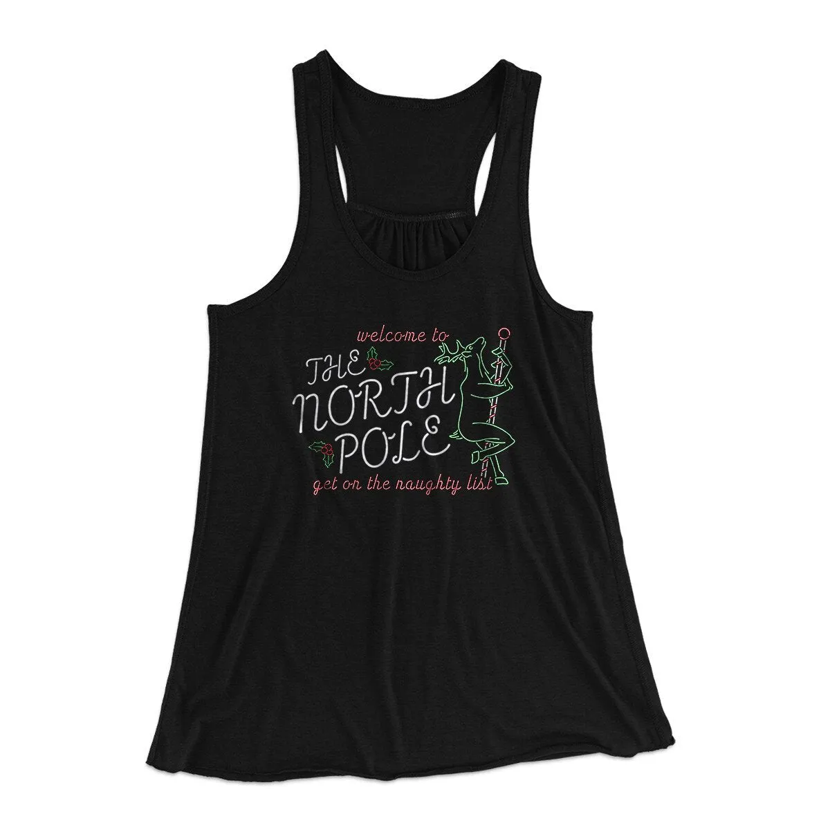 The North Pole Strip Club Women's Flowey Racerback Tank Top