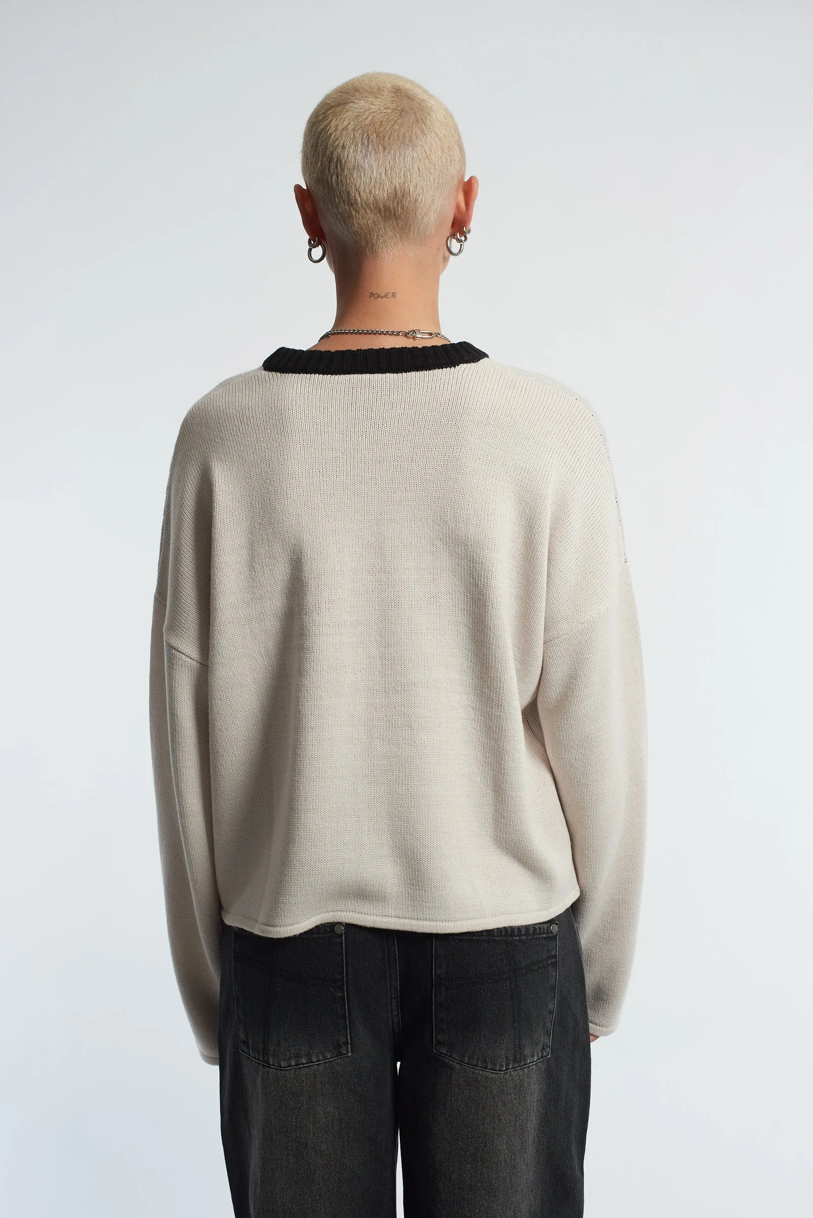 The Ragged Priest Mouthy Ragged Knit Jumper as seen on Caity Baser