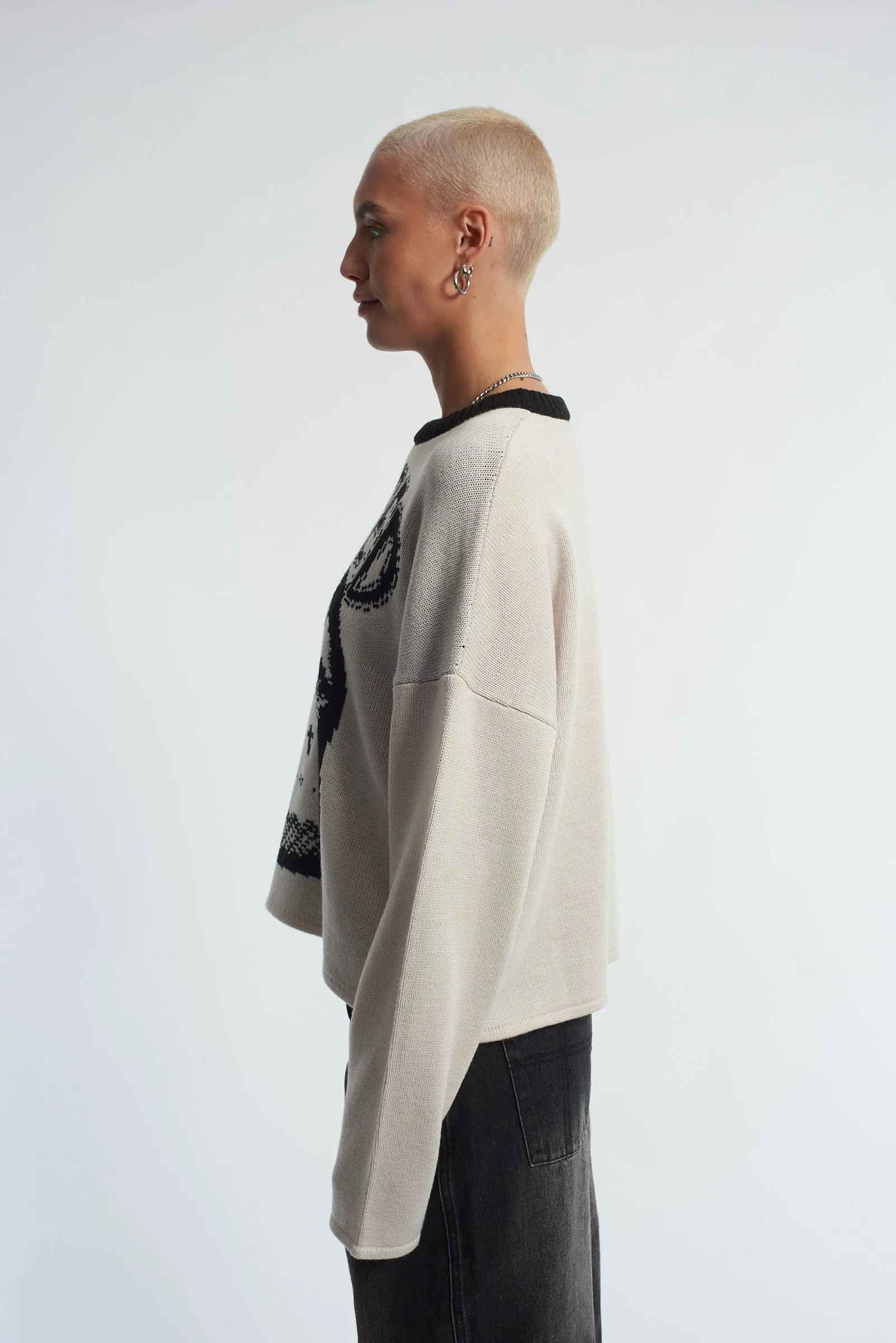 The Ragged Priest Mouthy Ragged Knit Jumper as seen on Caity Baser