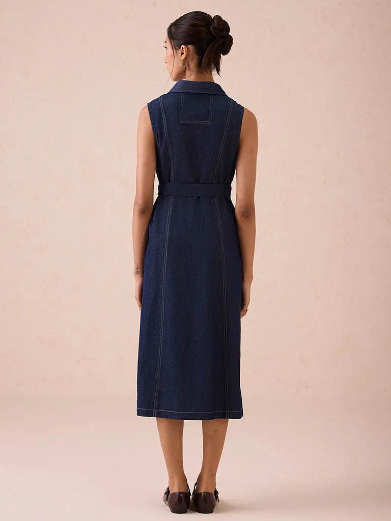 The Sunrise Denim Midi Dress