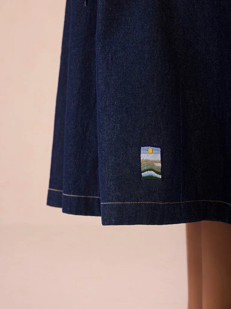 The Sunrise Denim Midi Dress