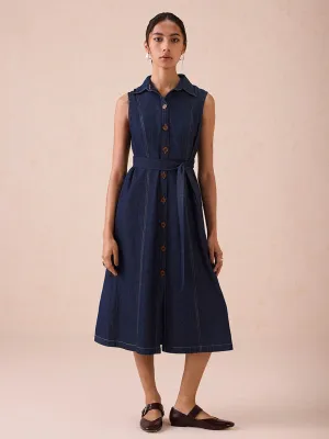 The Sunrise Denim Midi Dress