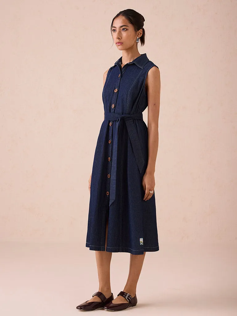 The Sunrise Denim Midi Dress