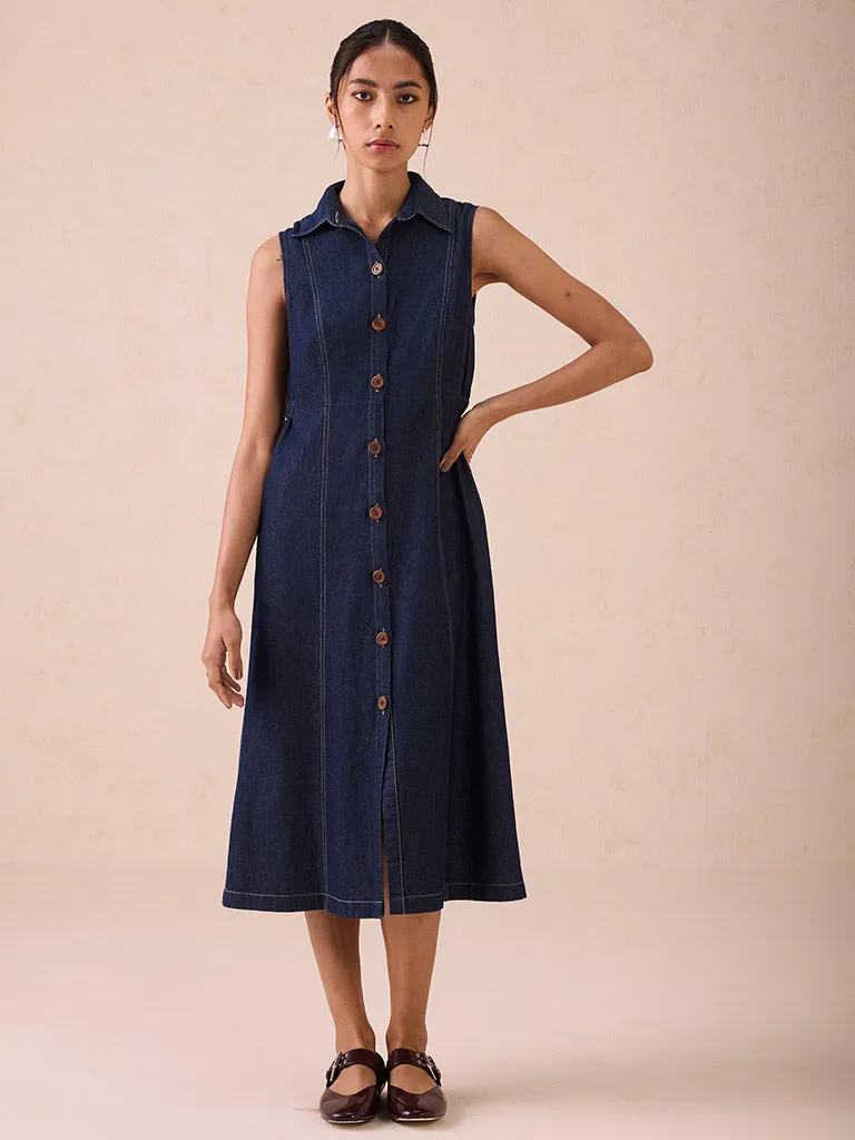 The Sunrise Denim Midi Dress