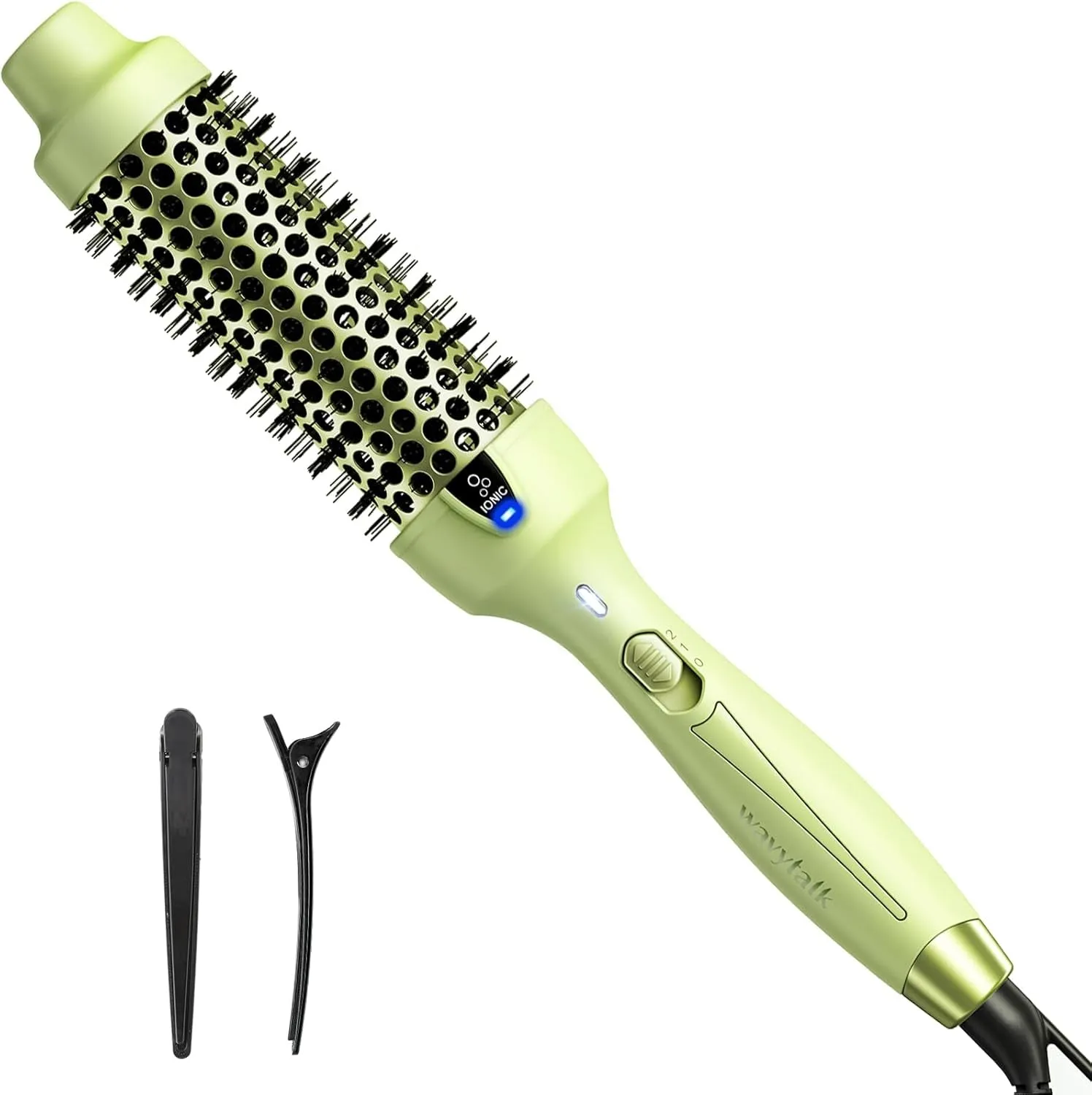 Thermal Brush, 1.5 Inch Negative Ion Thermal round Brush Creates Blowout Look Makes Hair Shinier & Smoother, Dual Voltage, Easy to Use (Pink)