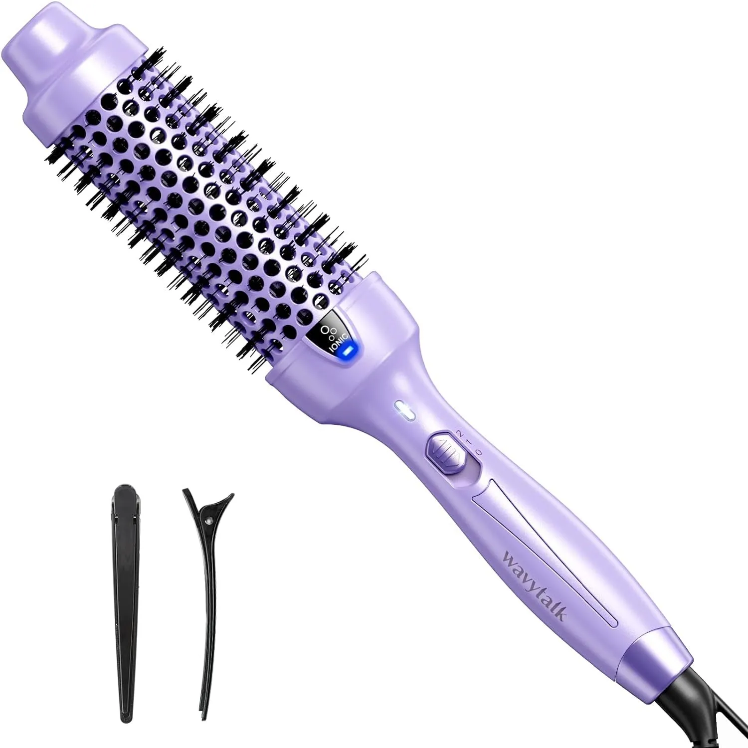 Thermal Brush, 1.5 Inch Negative Ion Thermal round Brush Creates Blowout Look Makes Hair Shinier & Smoother, Dual Voltage, Easy to Use (Pink)