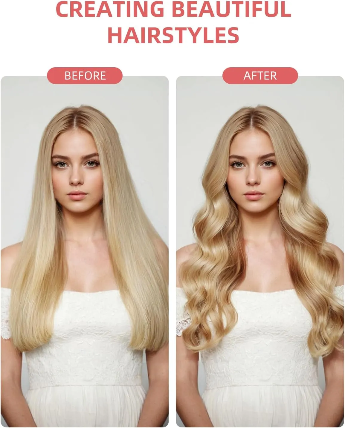 Thermal Brush Ionic Heated round Brush for Blowout Look,  Hot Hair Curling Iron Brush with 10 Temp Settings, 30S Fast Heated, Thermal round Brush for All Hair Types