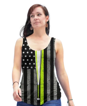 Thin Softball Line Racerback Tank Top