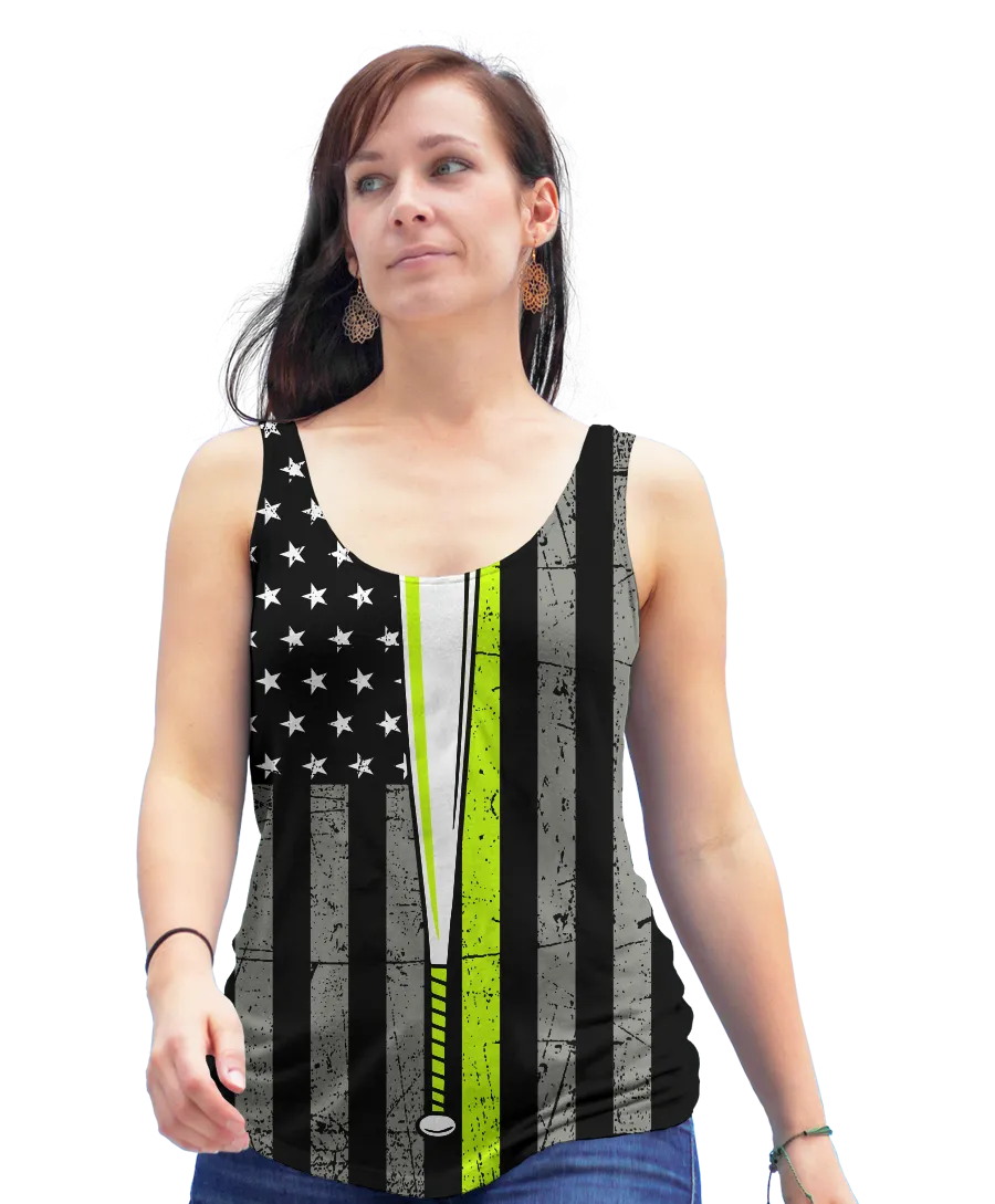 Thin Softball Line Racerback Tank Top